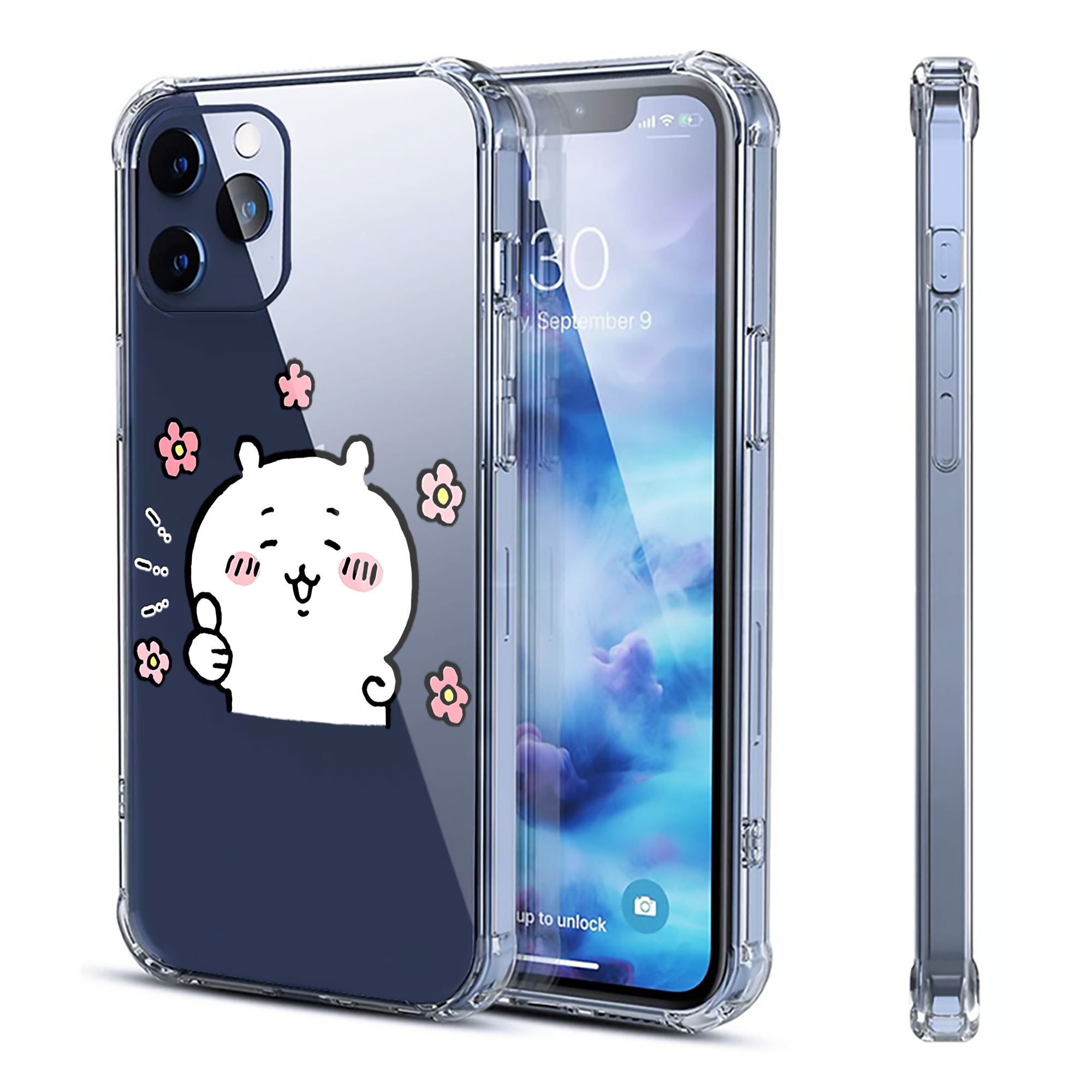 （画像用） ちいかわ ちいかわ Chii-kawa chiikawa 【iPhone 12シリーズ対応】透明スマホケース（クリアソフトケース）